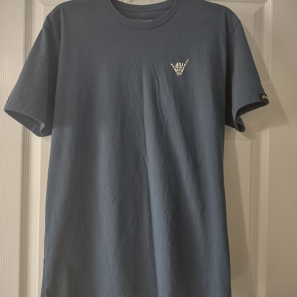 Fasthouse Men's Casual Slate Blue Tee with Graphic Design Back